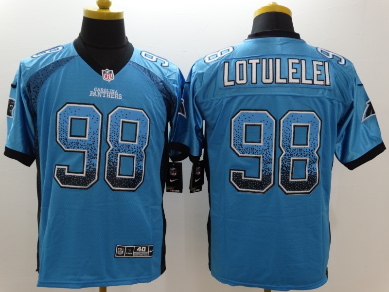 Men's Carolina Panthers Star Lotulelei #98 Blue Jersey
